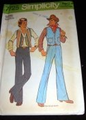 Simplicity 7725 - Teen Boy's Vest and Pants Sewing Pattern 1976