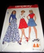  Simplicity 6789 Easy Wrap Skirt Sewing Pattern- 1974 Waist 30-32 Inches UNCUT