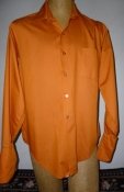Men's Vintage 60s Shirt - Cuff Link Shirt Liberty House by Van Heusen Orange Peach 46 Chest X LG