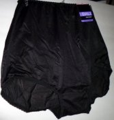 Black Nylon Brief Panties - Bali Full Coverage Skimp Skamp Underwear Vintage Style New With Tags