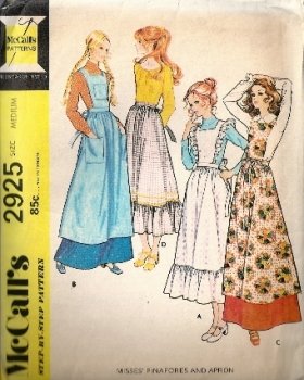 McCall's 2925 Pinafore and Apron Sewing Pattern Size Medium Size 12-14