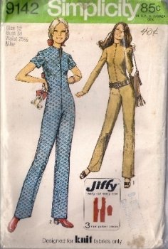 Simplicity 9142 Sewing Pattern 70s Jumpsuit Bust 34