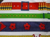 Vintage Fabric- 60s 70s Heavyweight Cotton  Belt Patterns