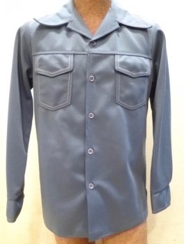 Blue Leisure Suit Jacket - Farah Time Out Brand True Vintage 70s