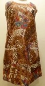 70s Women's Sleeveless Shift Dress - Cotton Blend 40 inch Bust