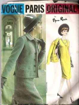 Vogue Paris Original by Nina Ricci 1313 Bust 34 - Dress and Jacket Sewing Pattern 